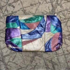 Vintage Multicolor Patchwork Clutch